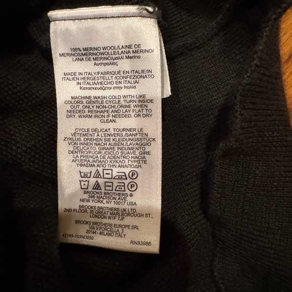 Brooks Brothers Merino Wool 1/4 zip - Picture 5 of 5